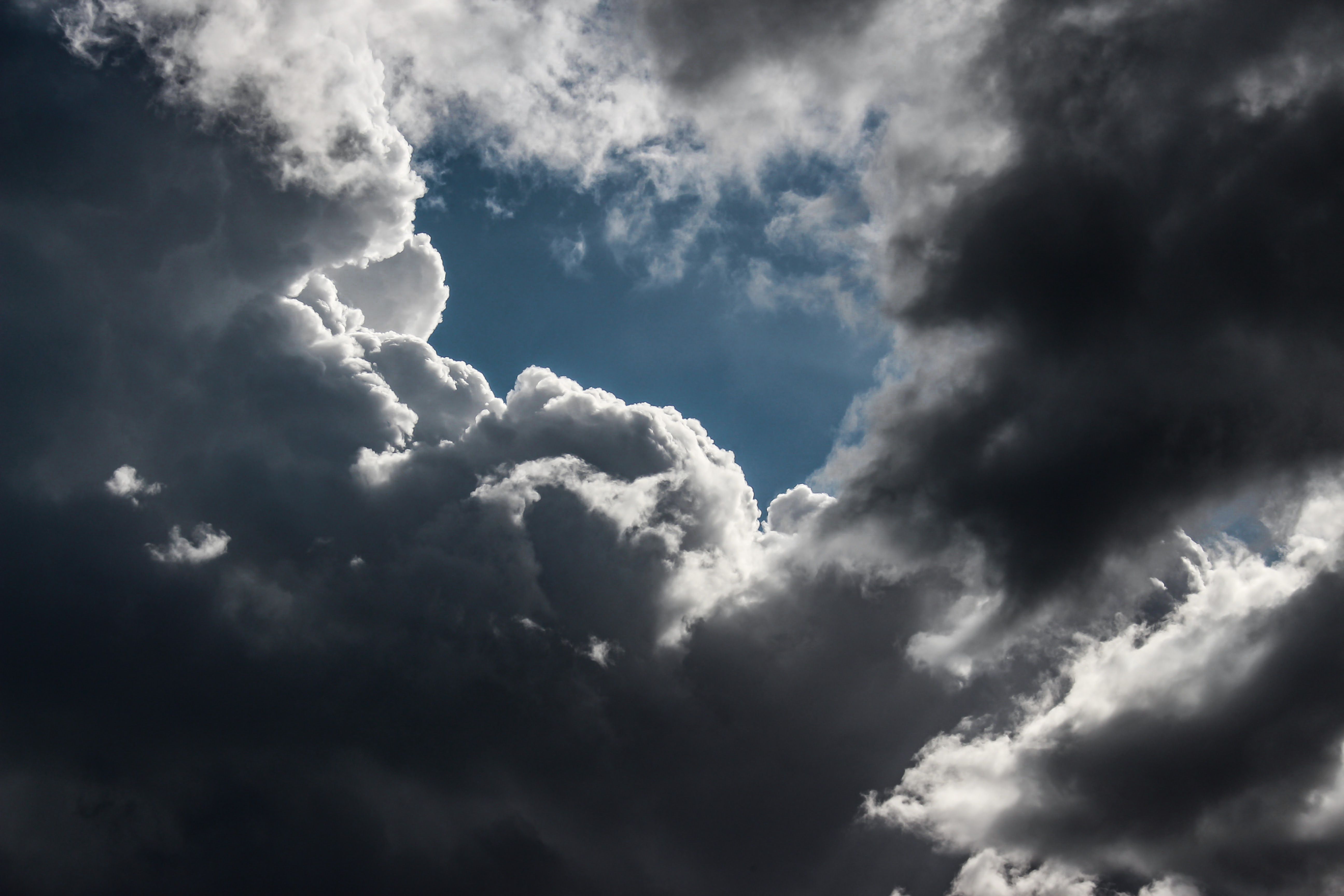 Dramatic sky above the clouds